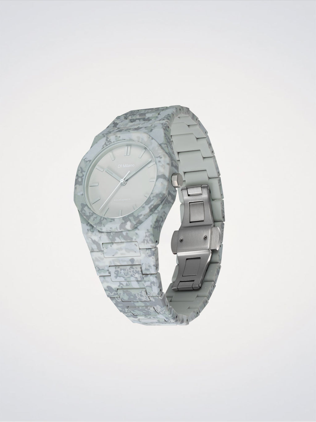 D1 Milano Polycarbon Urban Camo D1-PCBJ37 - Orologio Uomo Mimetico Grigio 40,5mm