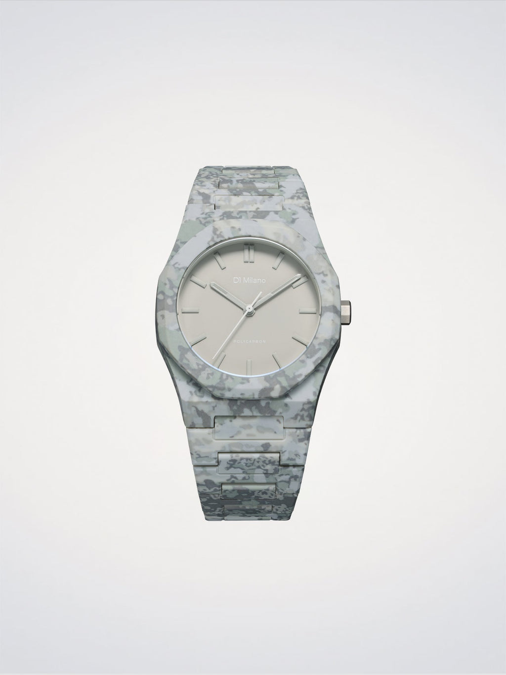 D1 Milano Polycarbon Urban Camo D1-PCBJ37 - Orologio Uomo Mimetico Grigio 40,5mm
