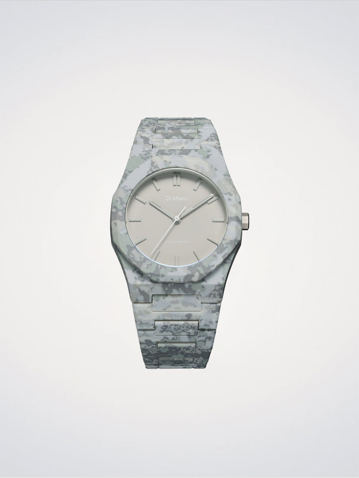 D1 Milano Polycarbon Urban Camo D1-PCBJ37 - Orologio Uomo Mimetico Grigio 40,5mm