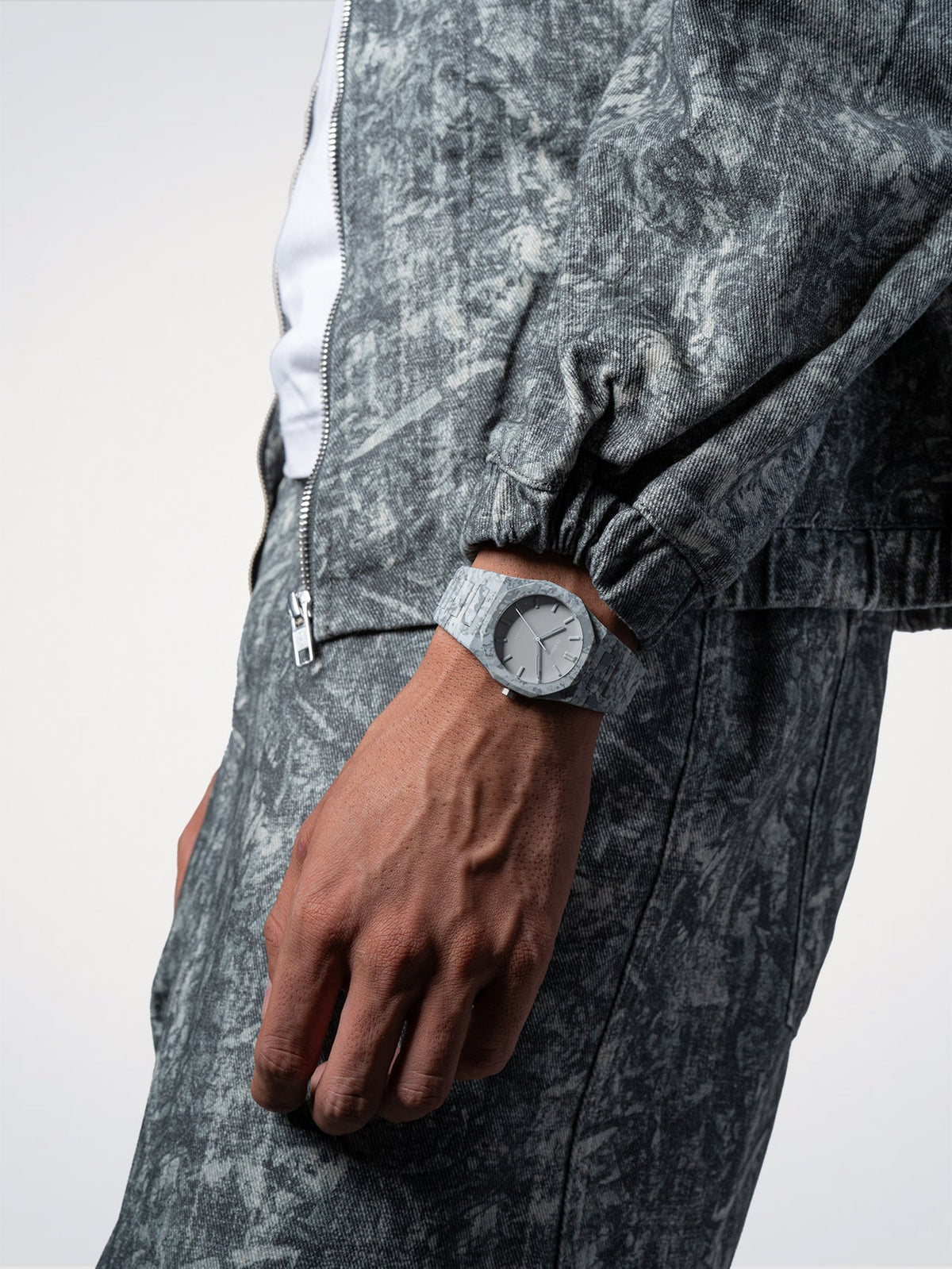 D1 Milano Polycarbon Urban Camo D1-PCBJ37 - Orologio Uomo Mimetico Grigio 40,5mm