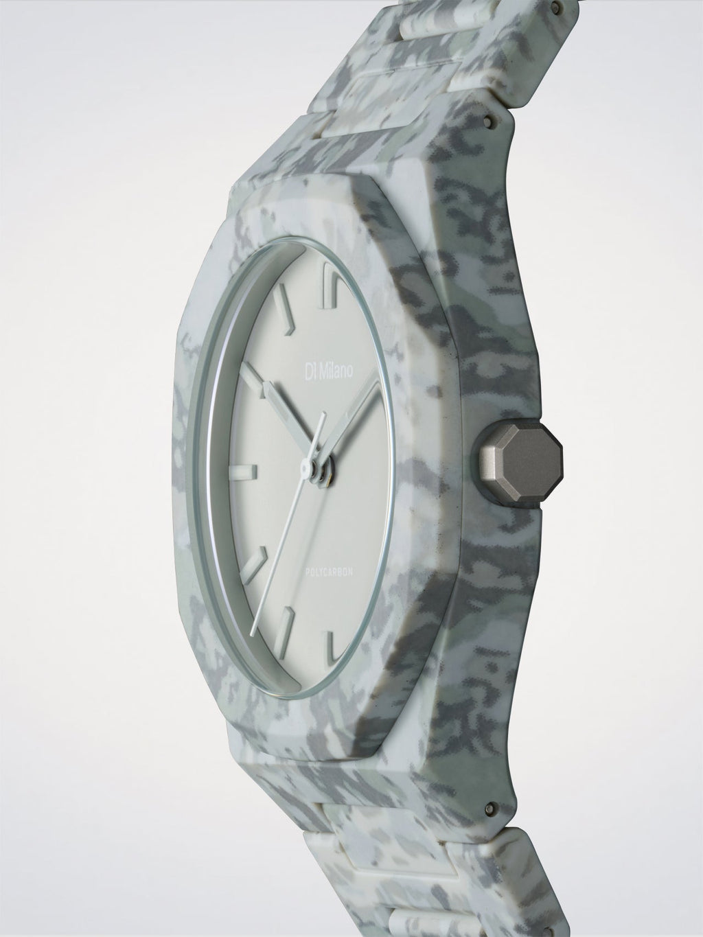 D1 Milano Polycarbon Urban Camo D1-PCBJ37 - Orologio Uomo Mimetico Grigio 40,5mm