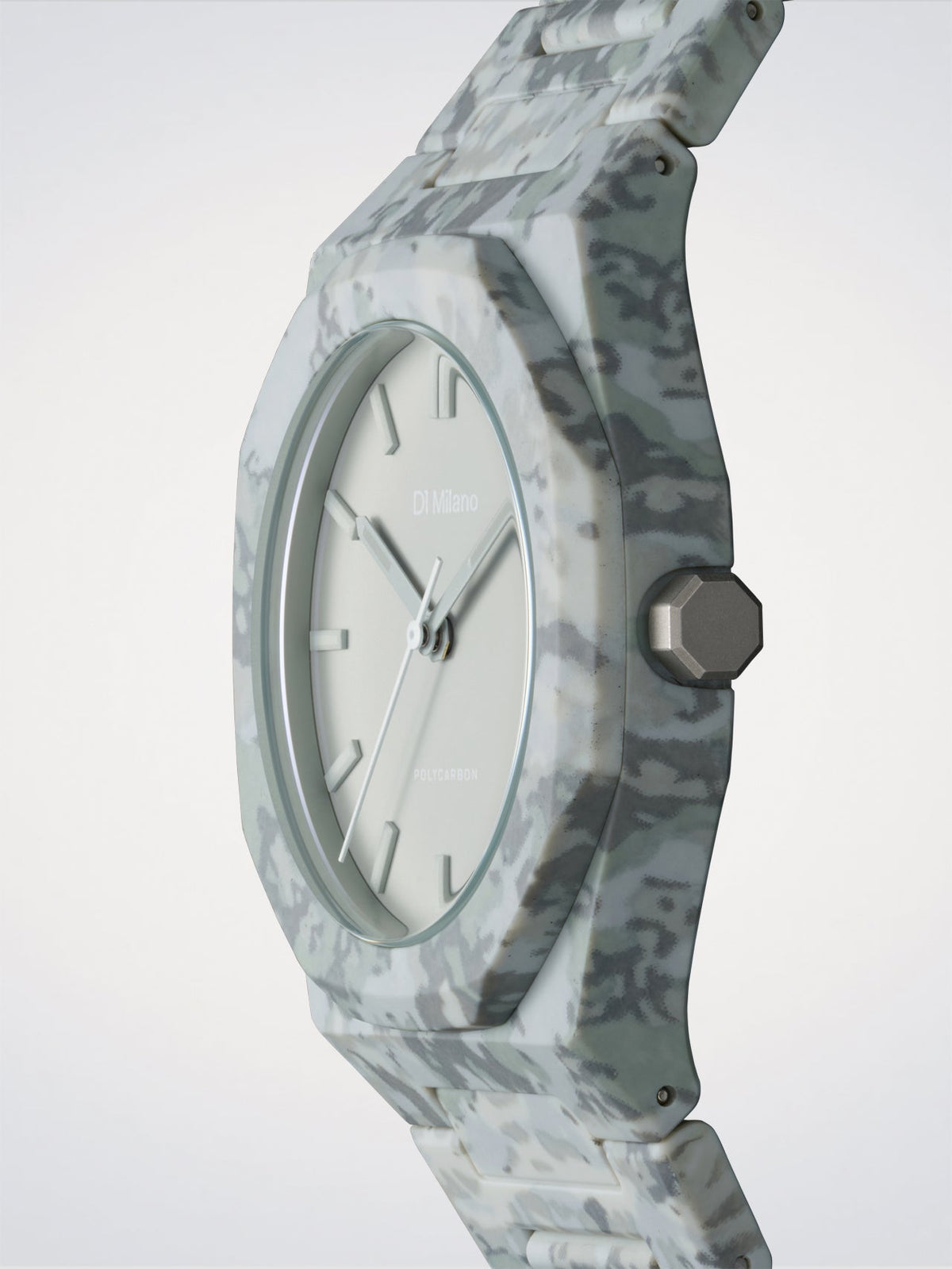 D1 Milano Polycarbon Urban Camo D1-PCBJ37 - Orologio Uomo Mimetico Grigio 40,5mm