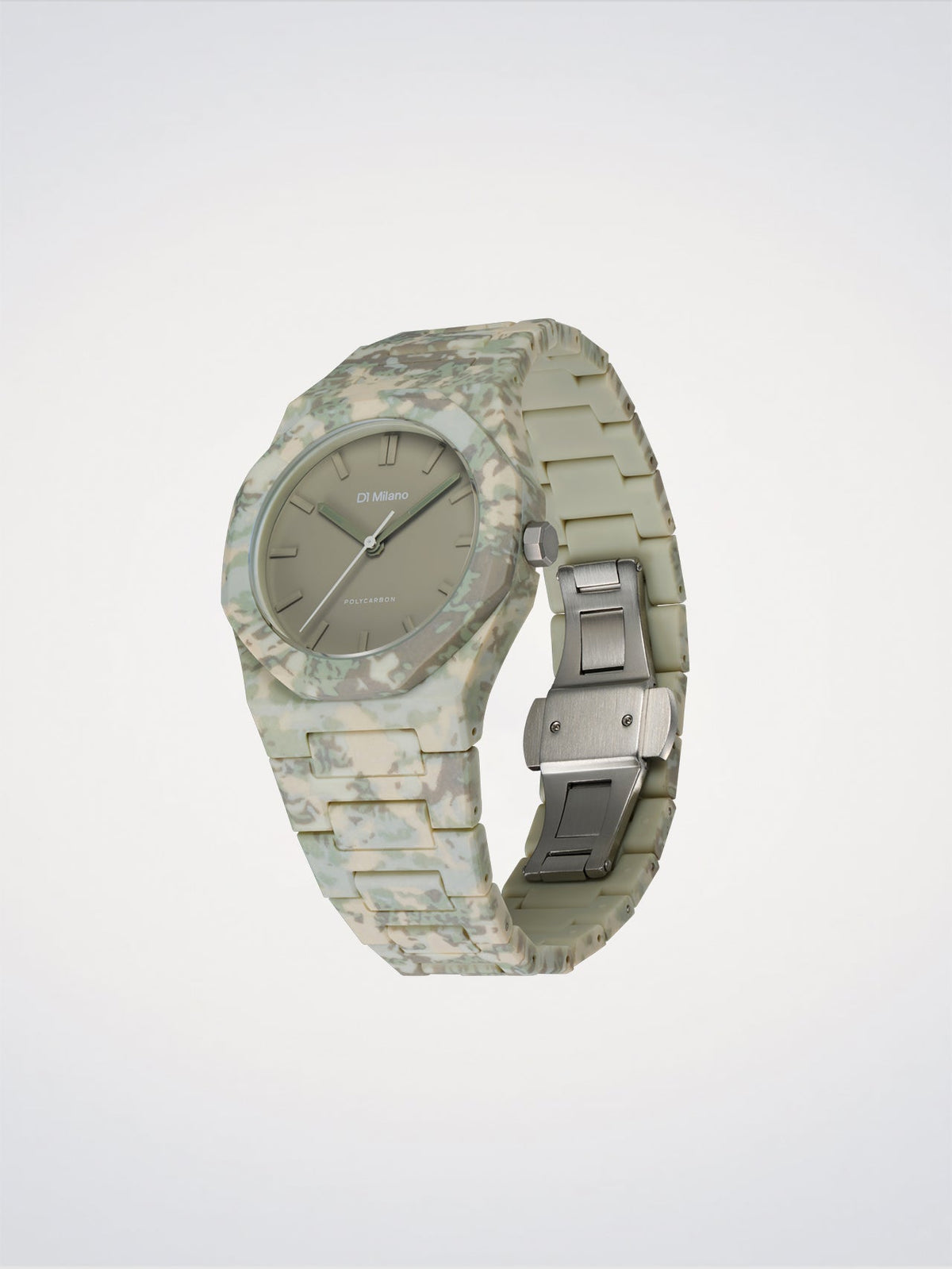 D1 Milano Polycarbon Forest Camo D1-PCBJ38 - Orologio Uomo Mimetico Verde 40,5mm