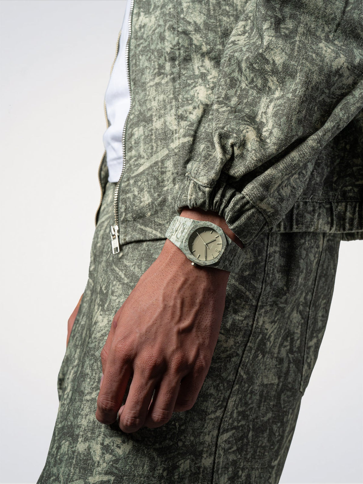 D1 Milano Polycarbon Forest Camo D1-PCBJ38 - Orologio Uomo Mimetico Verde 40,5mm