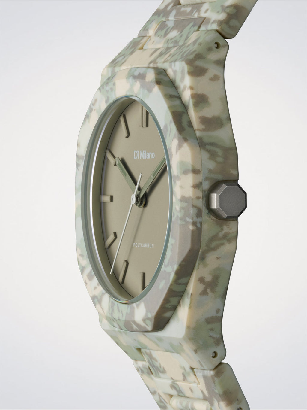D1 Milano Polycarbon Forest Camo D1-PCBJ38 - Orologio Uomo Mimetico Verde 40,5mm