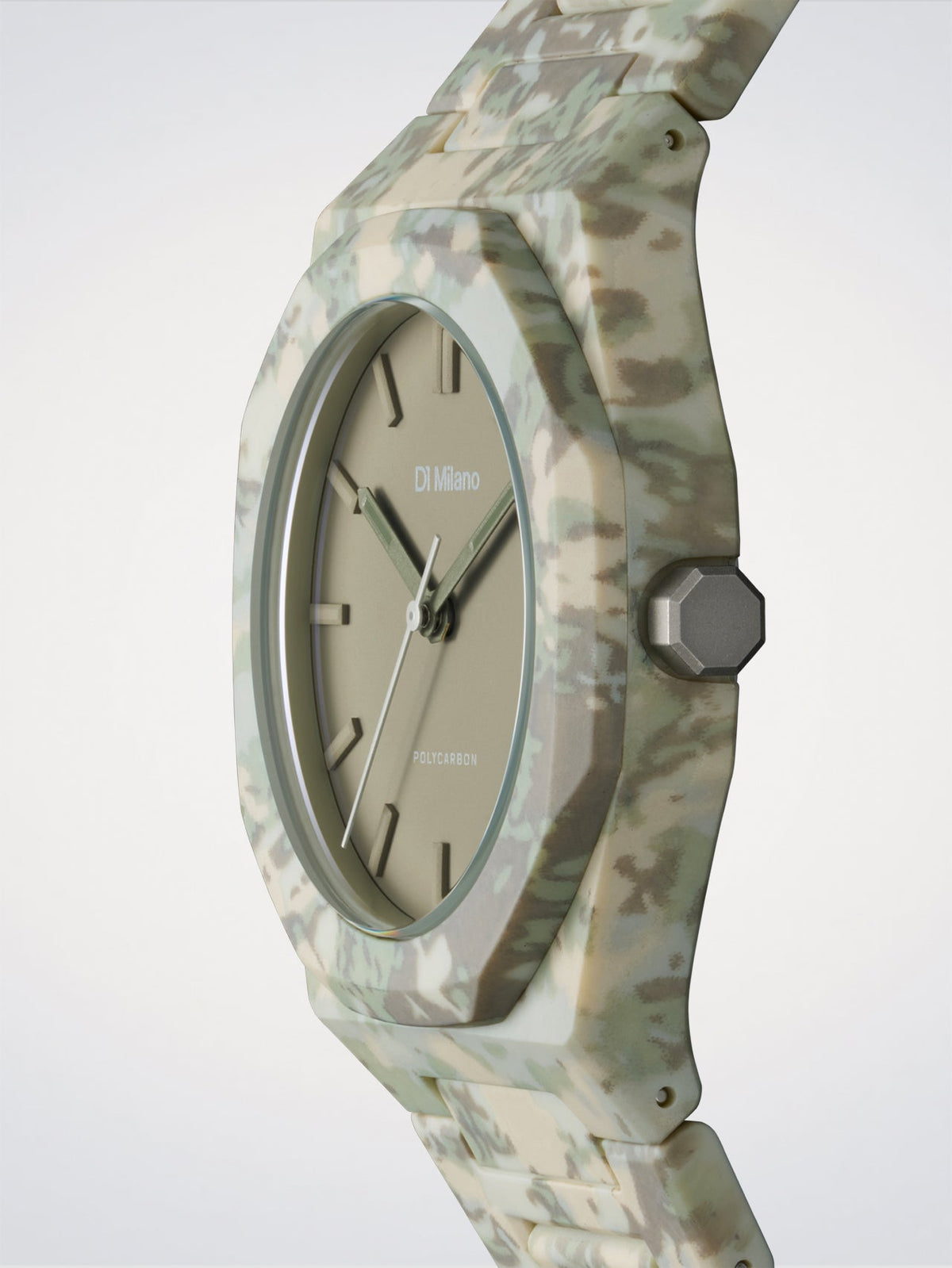 D1 Milano Polycarbon Forest Camo D1-PCBJ38 - Orologio Uomo Mimetico Verde 40,5mm