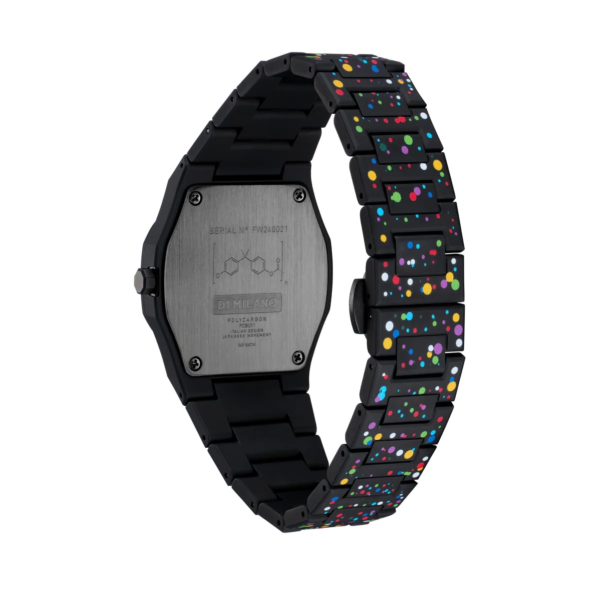 D1 Milano Polycarbon Dot 1 Black D1-PCBU11 - Orologio Unisex Nero 37mm