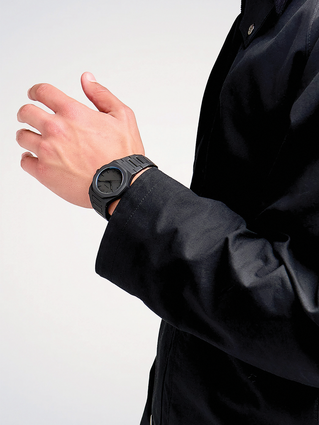 D1 Milano Polycarbon Shadow D1-PCBJ10 - Orologio Uomo Nero 40,5mm
