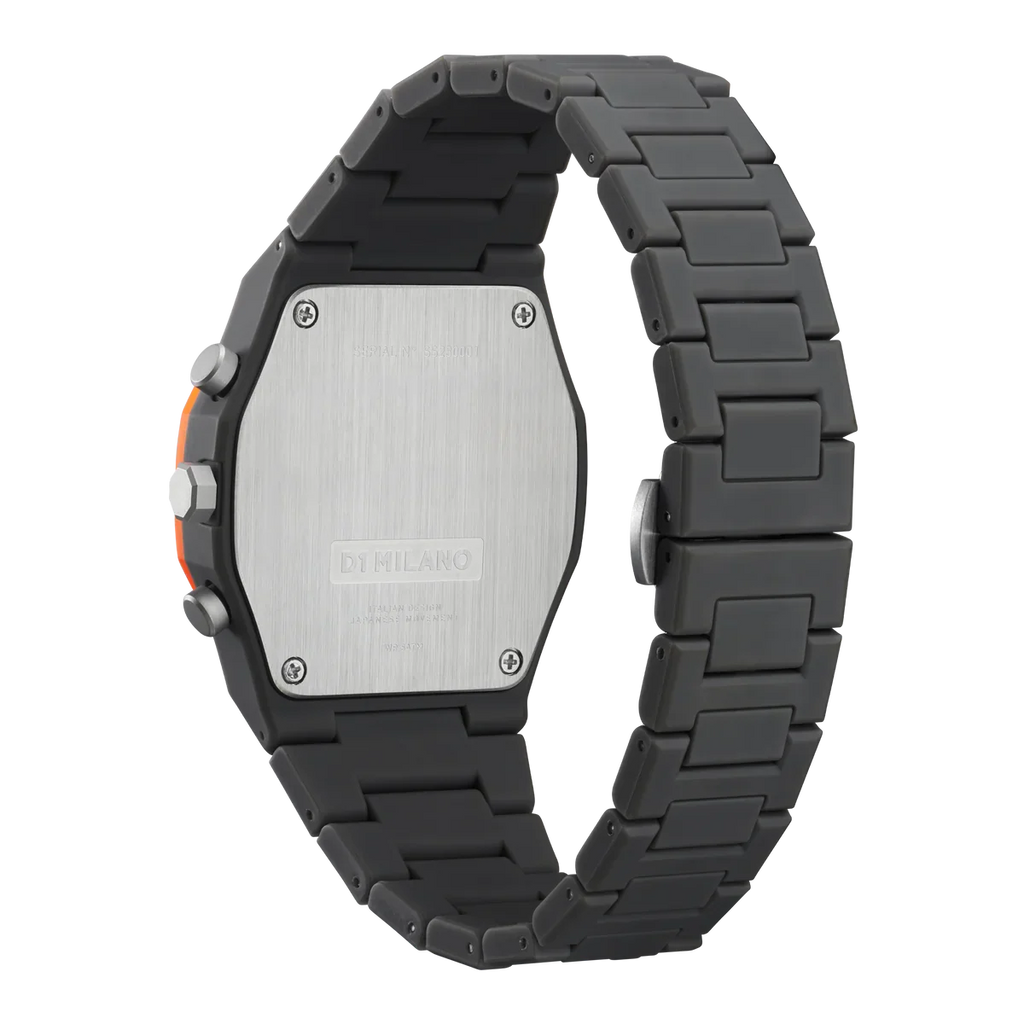 D1 Milano Polychrono Orange Blast D1-PHBJ01 - Orologio Cronografo Uomo Grigio Arancio 40,5mm