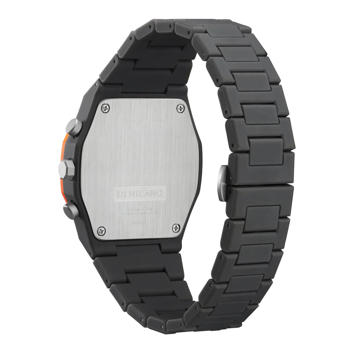 D1 Milano Polychrono Orange Blast D1-PHBJ01 - Orologio Cronografo Uomo Grigio Arancio 40,5mm