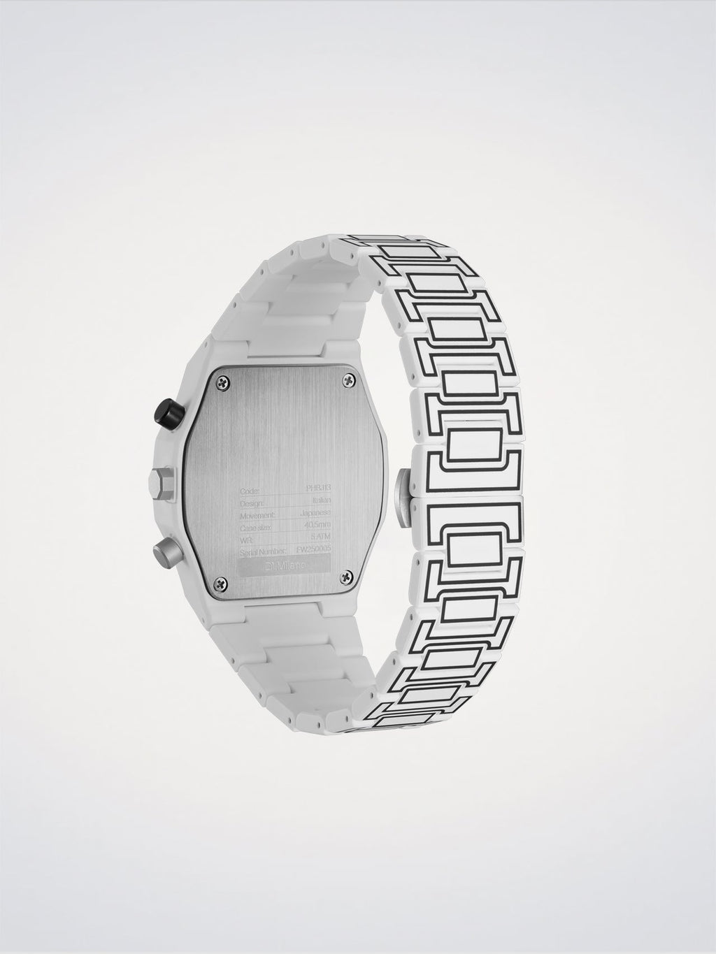 D1 Milano Polychrono White Sketch D1-PHBJ13 - Orologio Cronografo Uomo Bianco 40,5mm