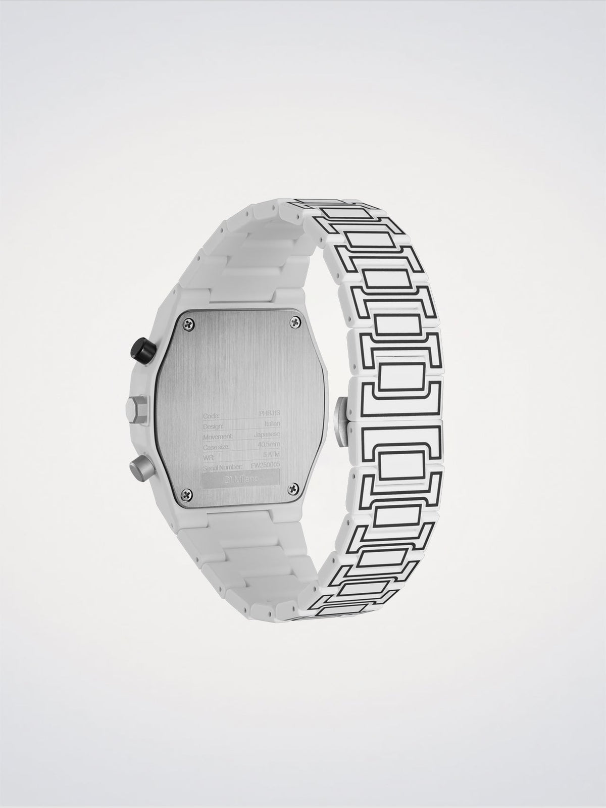 D1 Milano Polychrono White Sketch D1-PHBJ13 - Orologio Cronografo Uomo Bianco 40,5mm