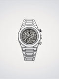D1 Milano Polychrono White Sketch D1-PHBJ13 - Orologio Cronografo Uomo Bianco 40,5mm