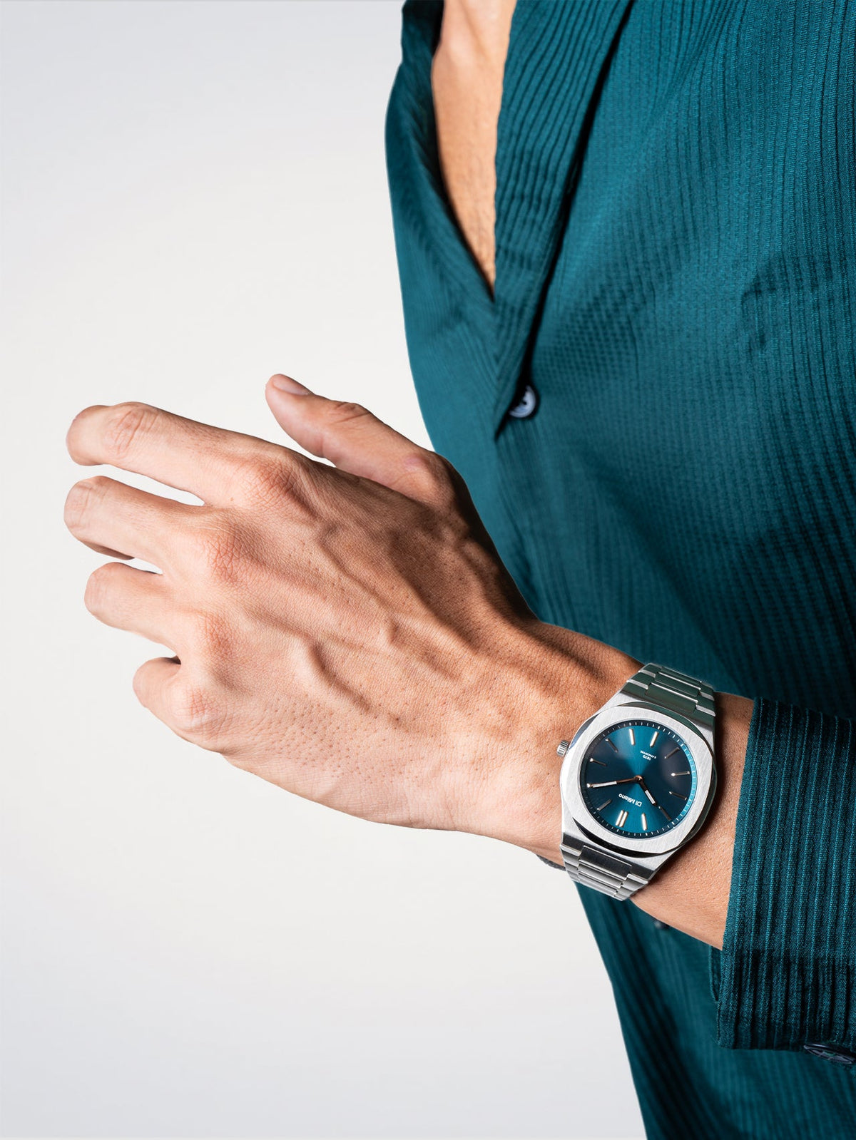 D1 Milano Ultra Thin 1970 Groovy Green D1-UHBJ03 - Orologio Uomo Verde Petrolio 39mm