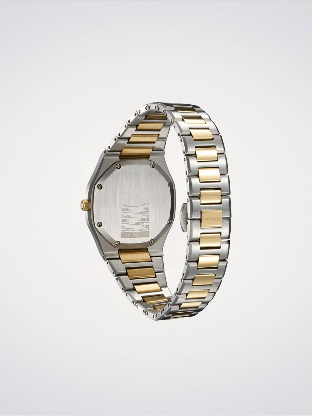 D1 Milano Ultra Thin 1970 Tone Mellow D1-UHBL03 - Orologio Donna Bicolore Nero 34mm