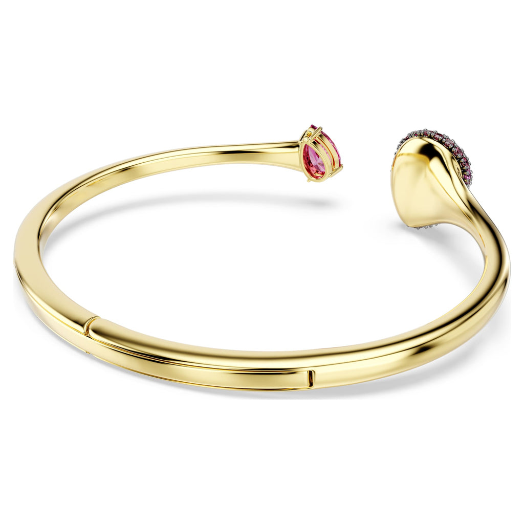 Bracciale rigido Sublima, Taglio Pear, Rosso, Finitura oro 18K