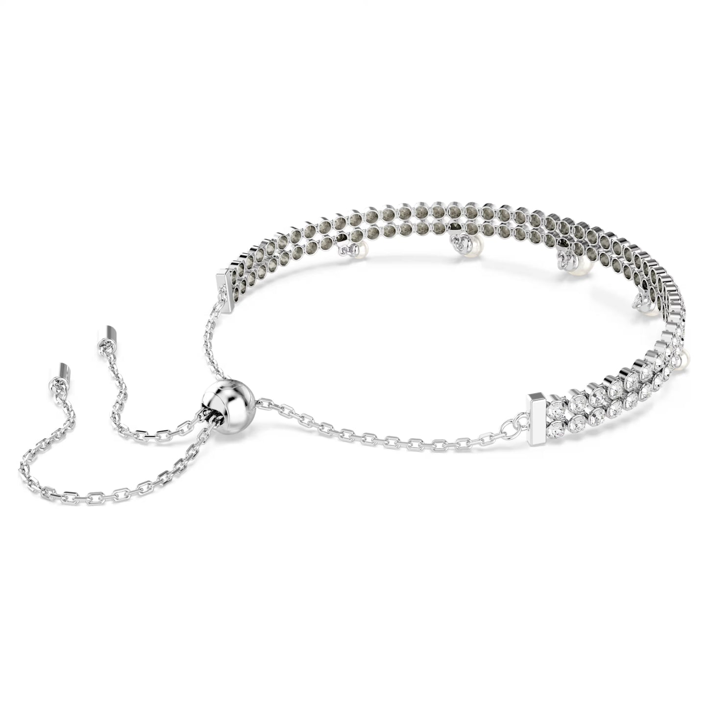 Braccialetto Ariana Grande x Swarovski Crystal Pearl, Taglio Round, Bianco, Placcato rodio 5720870