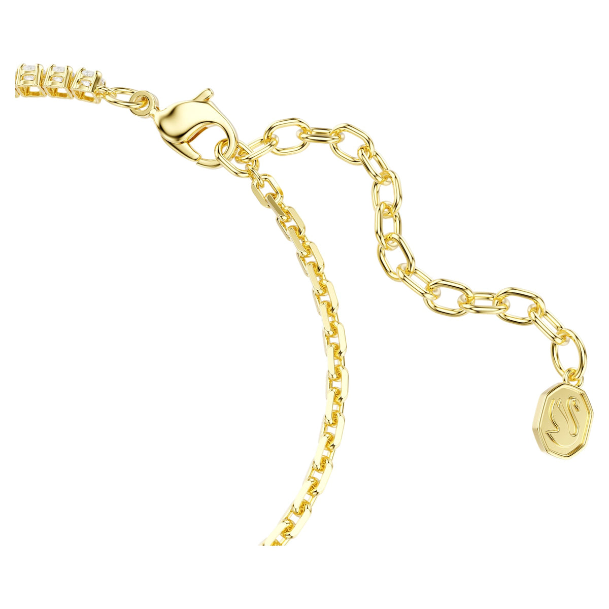 Bracciale a catena Matrix, Bianco, Placcato oro