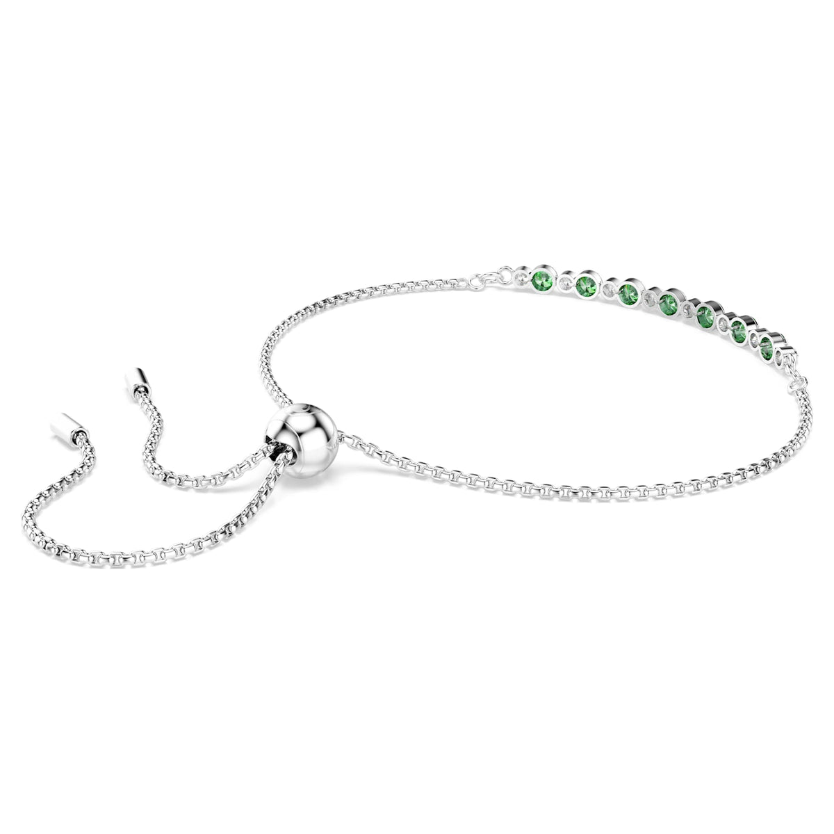 Bracciale Matrix, Verde sfumato, Placcato rodio