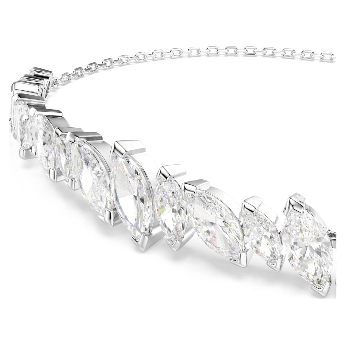 Bracciale Mesmera Frontal, Bianco, Placcato rodio