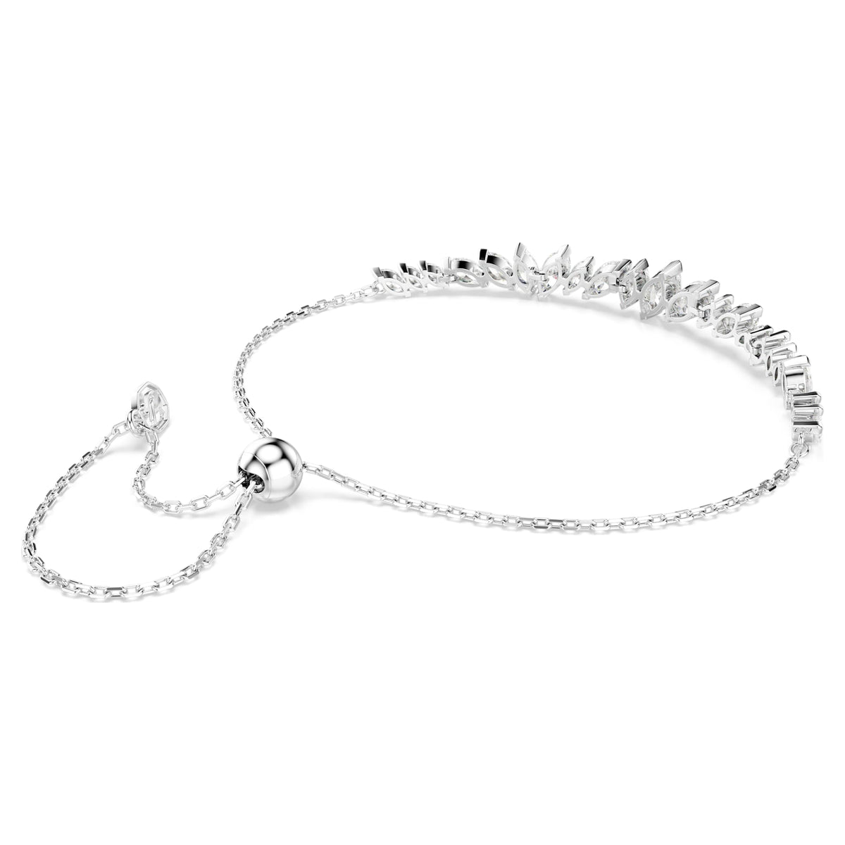 Bracciale Mesmera Frontal, Bianco, Placcato rodio