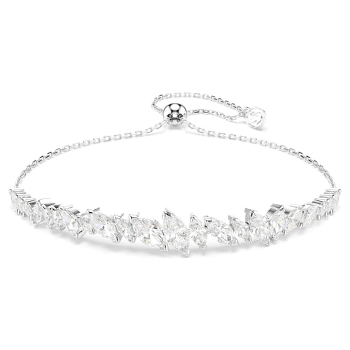 Bracciale Mesmera Frontal, Bianco, Placcato rodio
