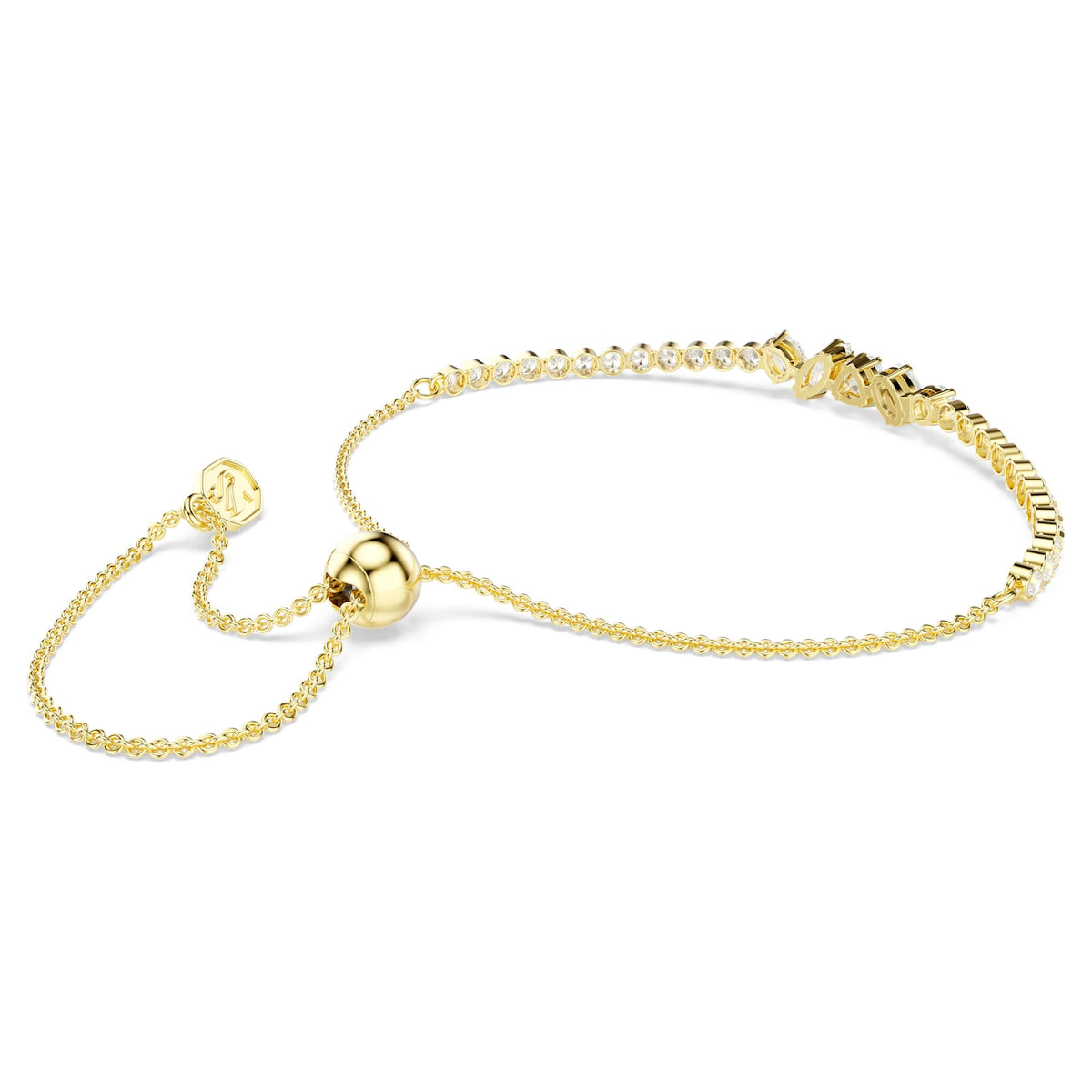 Bracciale Mesmera, Bianco, Placcato oro