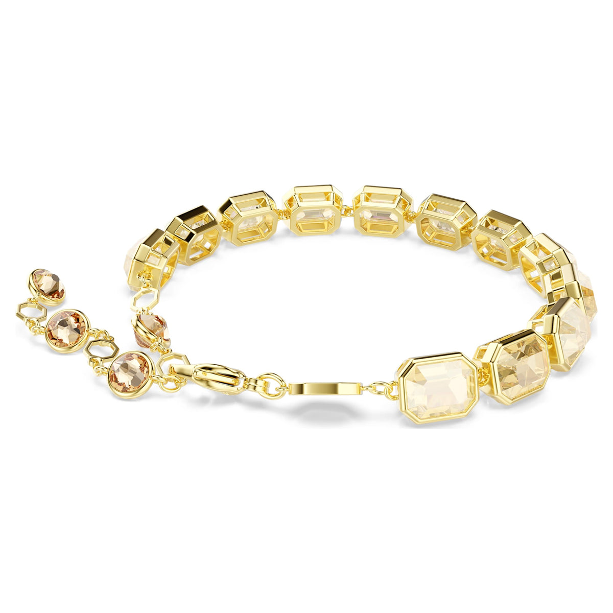 Braccialetto Millenia, Taglio ottagonale, Caramello, Finitura oro 18K