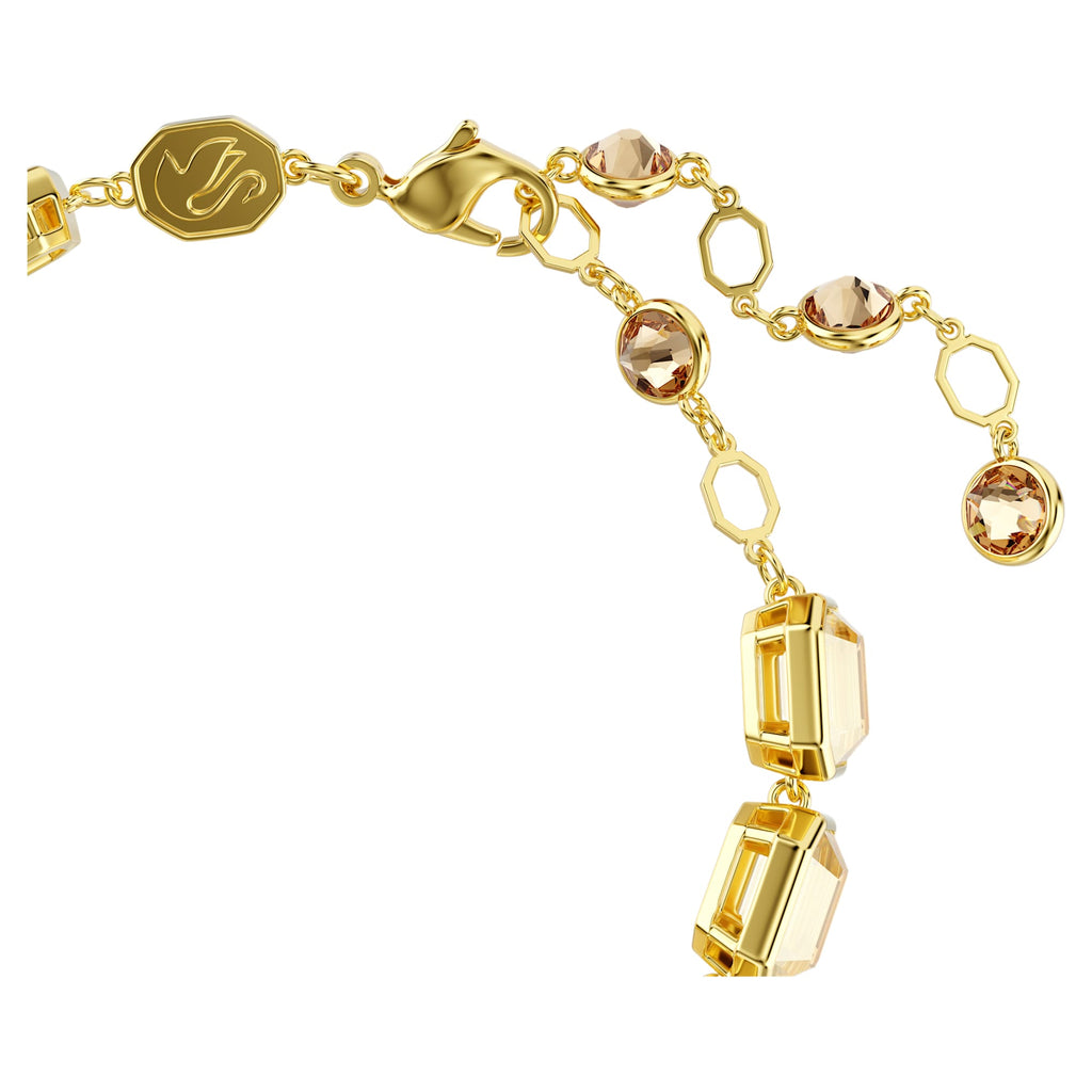 Braccialetto Millenia, Taglio ottagonale, Caramello, Finitura oro 18K