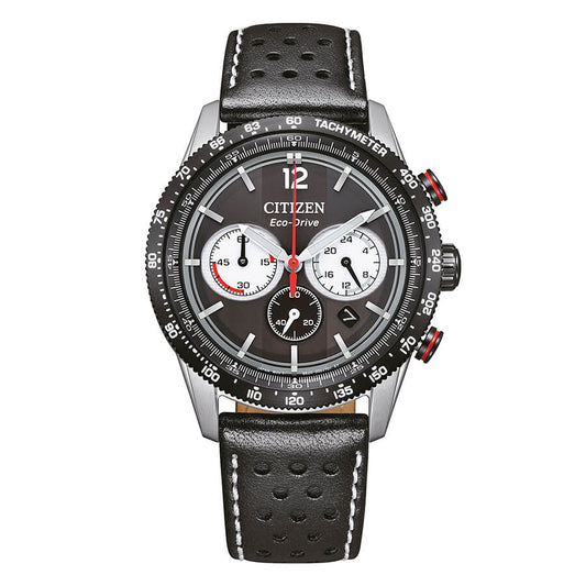 Citizen Racing Crono Eco-Drive CA4717-06E Nero Pelle
