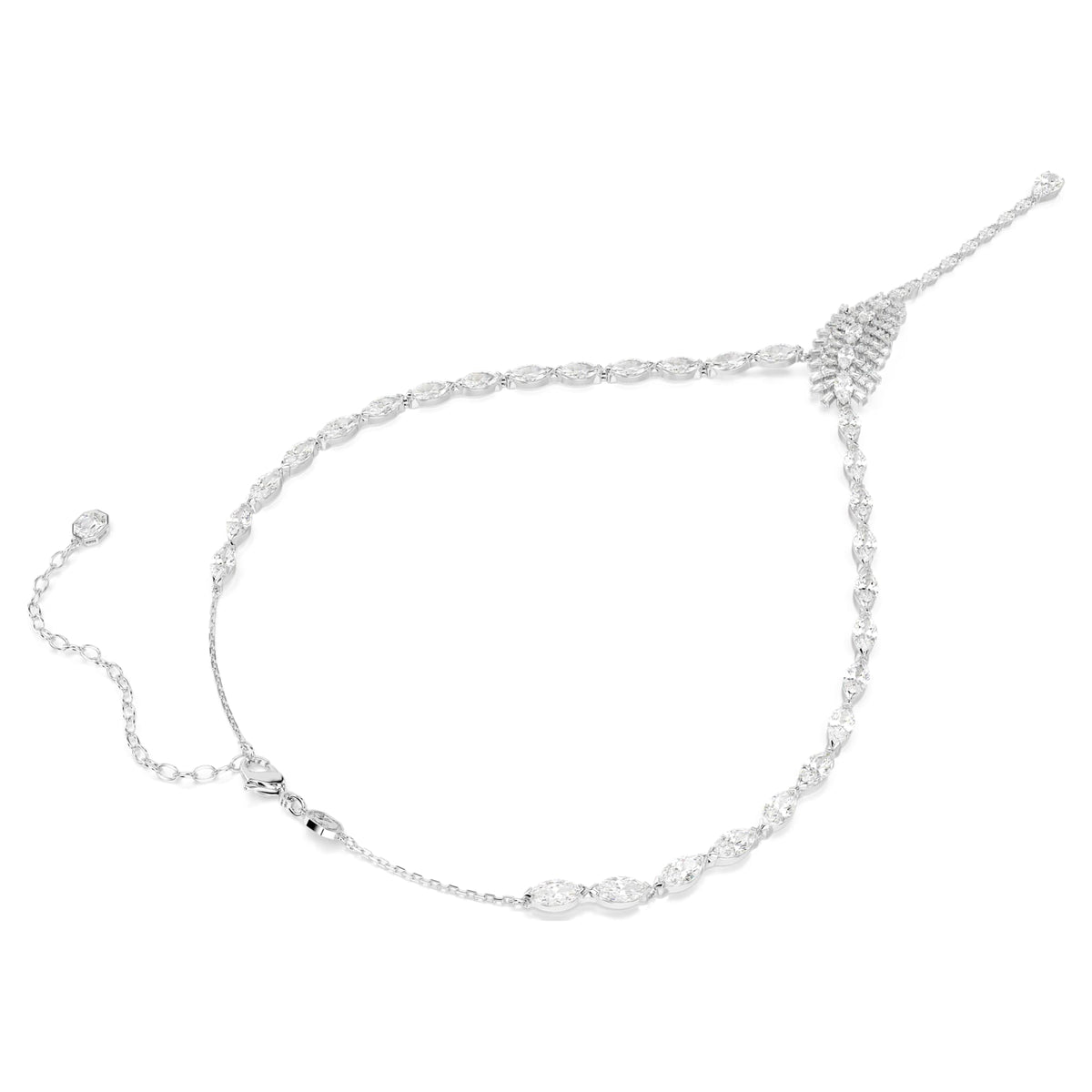 Collana Vienna, Bianca, Placcato rodio