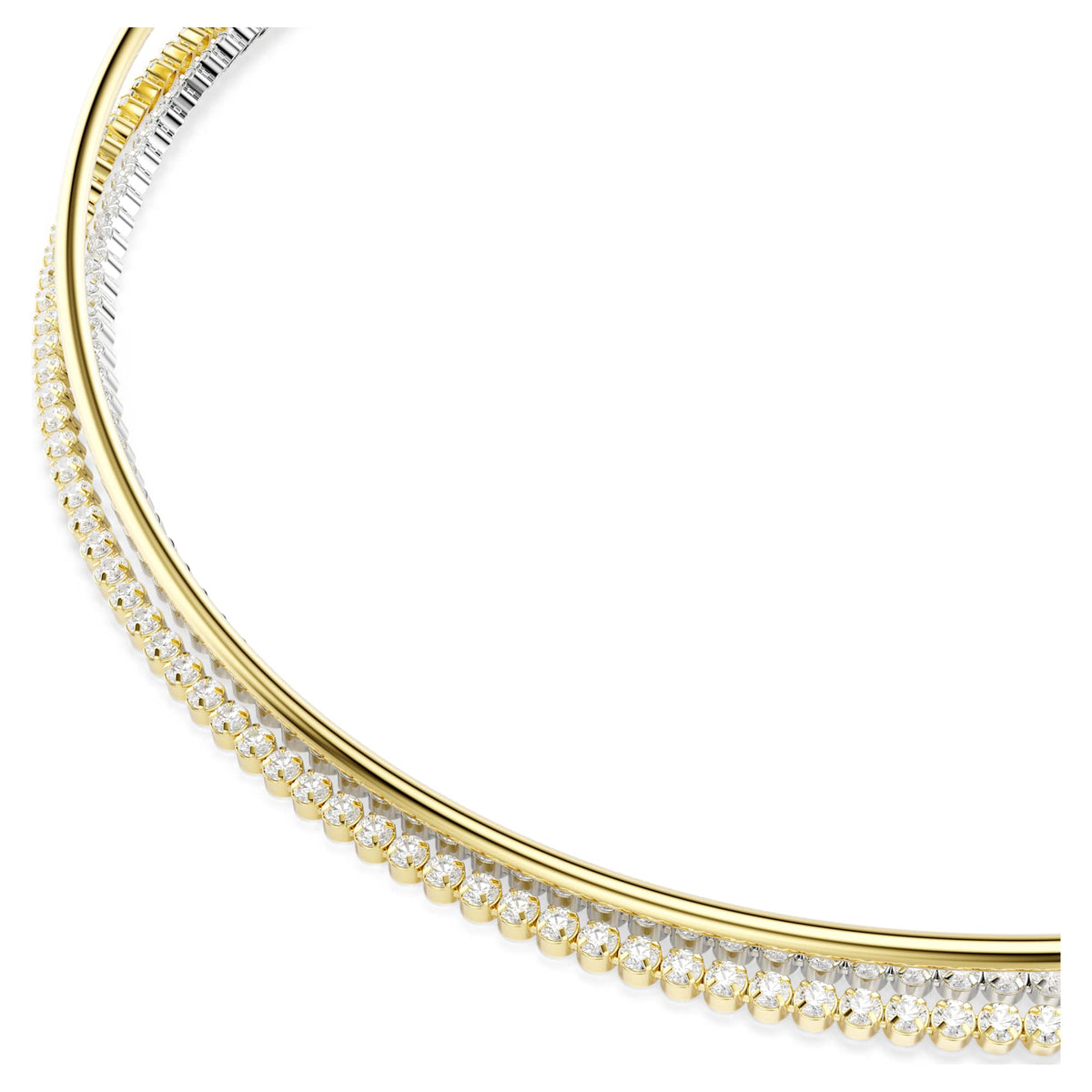 Collana Hyperbola, Taglio Round, Bianca, Mix di finiture