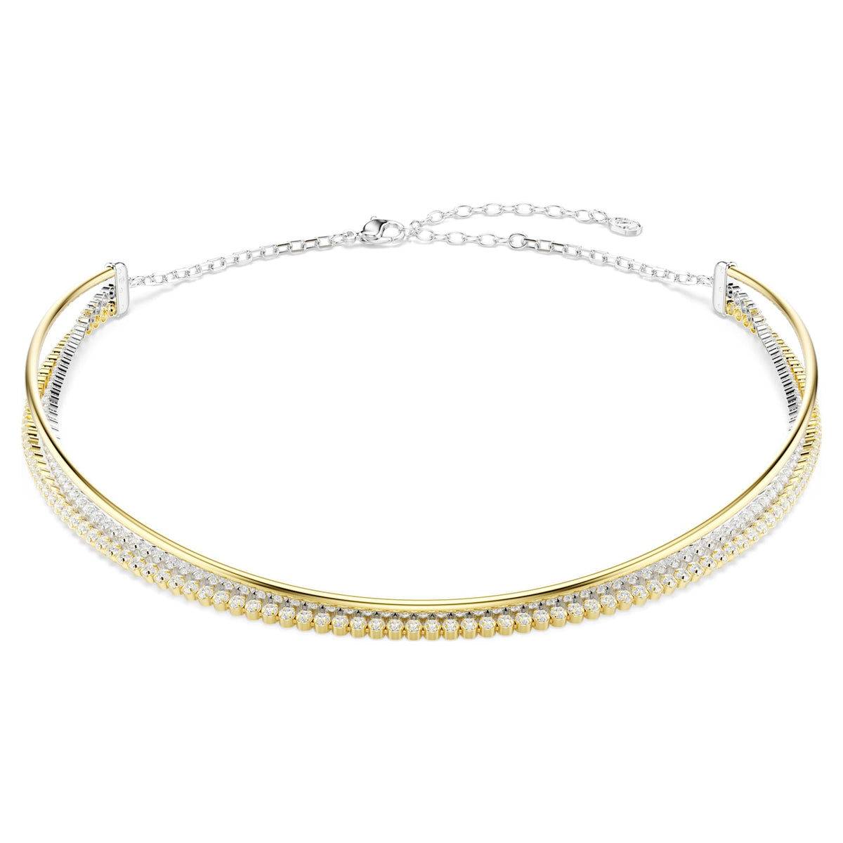 Collana Hyperbola, Taglio Round, Bianca, Mix di finiture