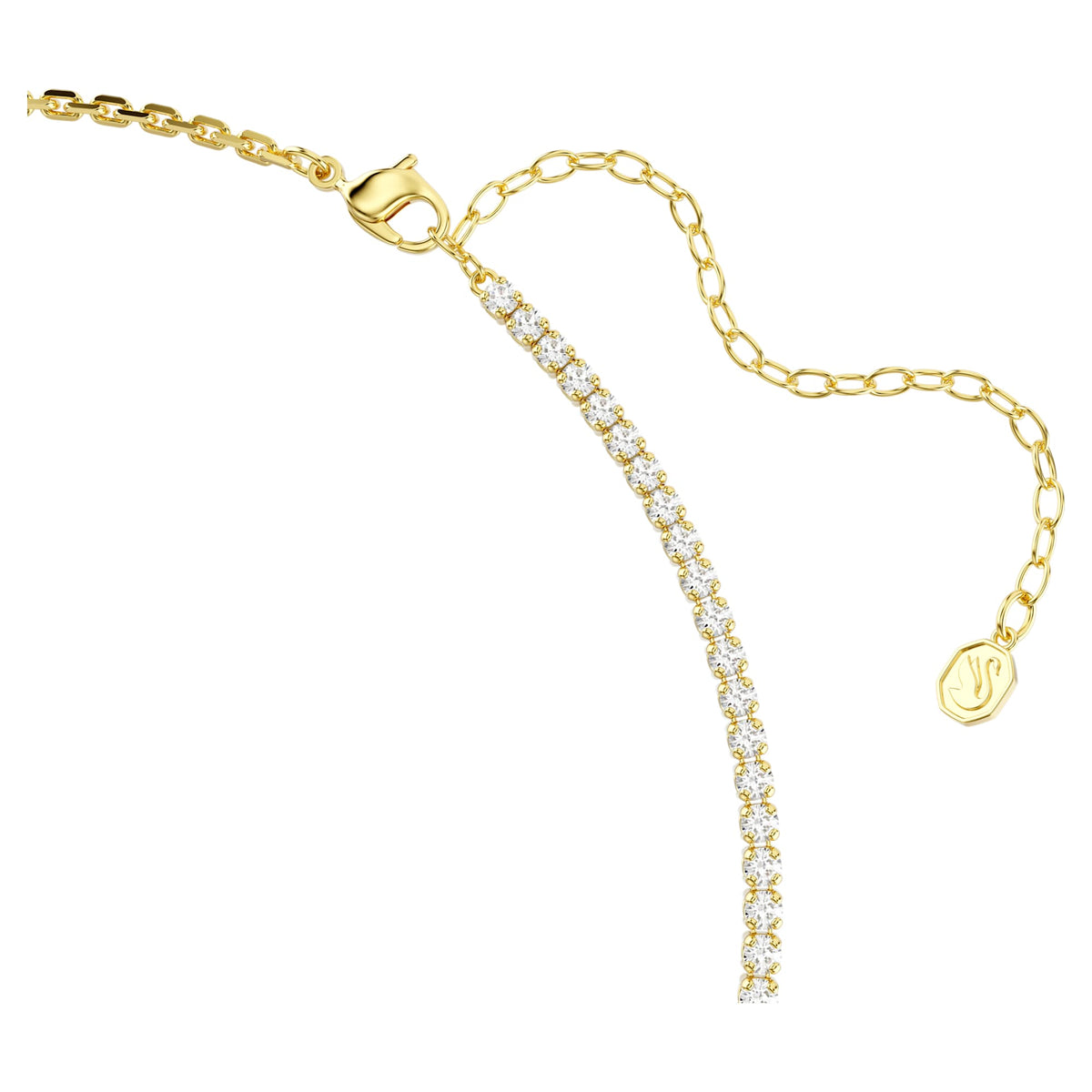Collana a catena Matrix, Bianca, Placcato oro
