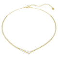 Collana Mesmera, Taglio misto, Bianca, Finitura oro 18K