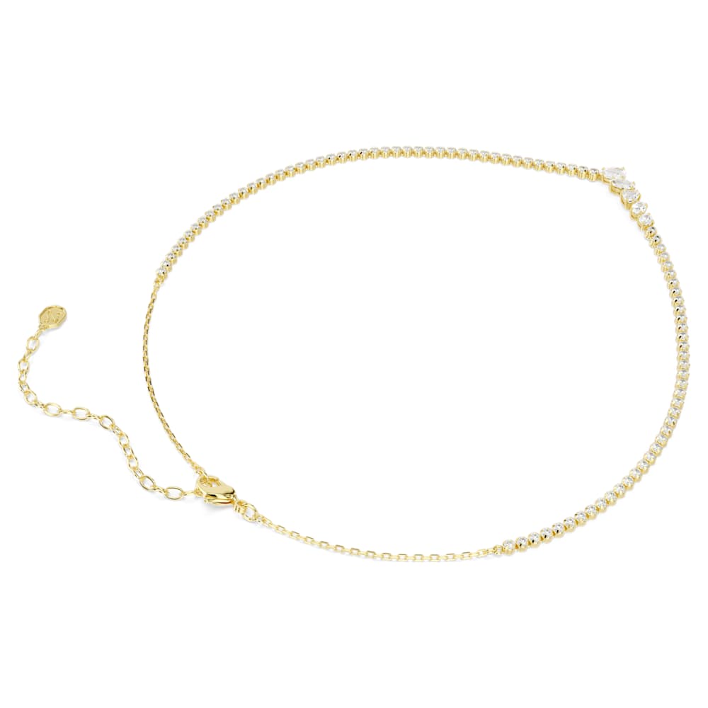 Collana Mesmera, Taglio misto, Bianca, Finitura oro 18K
