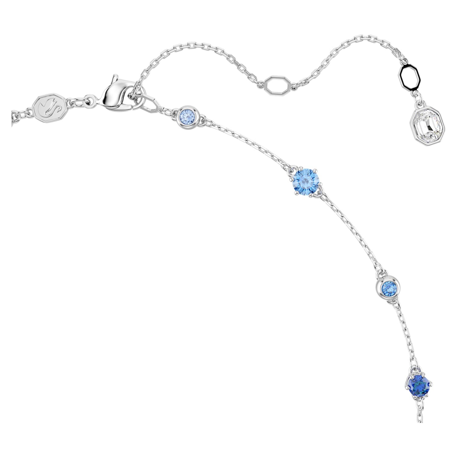 Collana all-around Constella, Taglio Round, Blu, Placcato rodio - foto 4