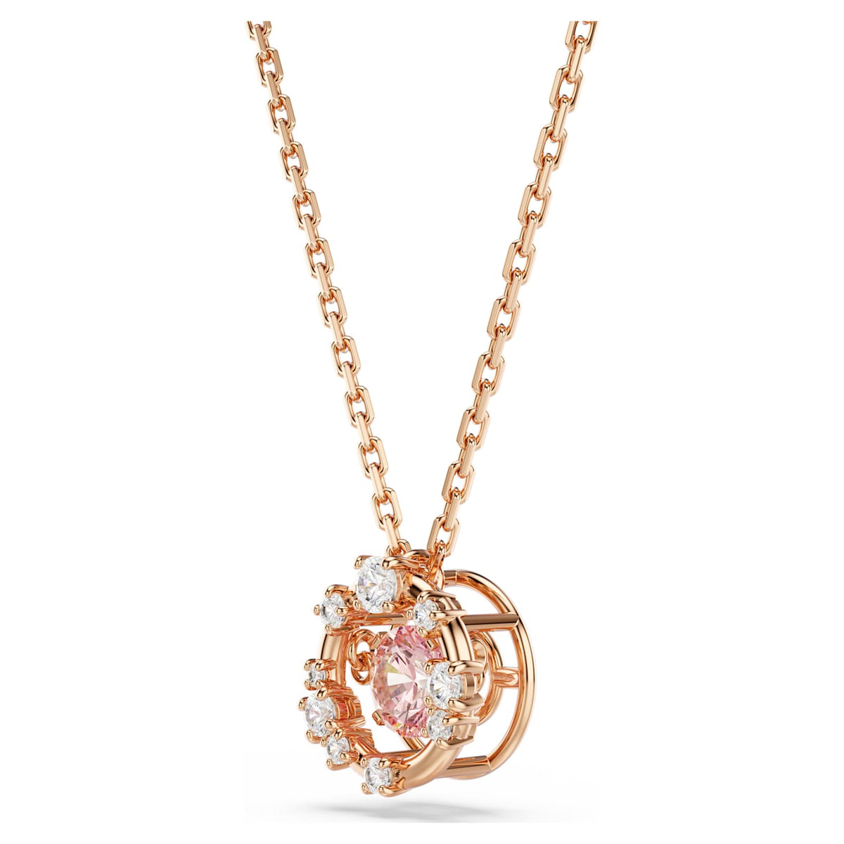 Pendente Constella, Taglio Round, Dancing stone, Rosa, Placcato color oro rosa - foto 4