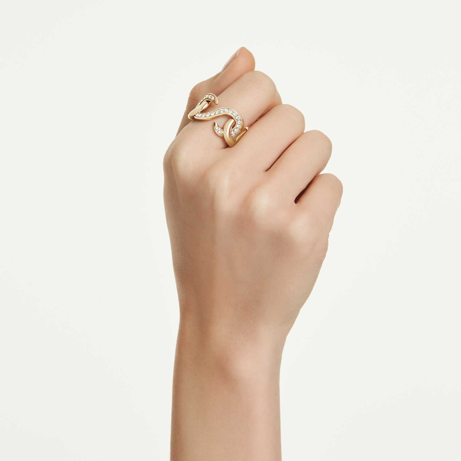 Anello aperto Dextera, Taglio misto, Placcato oro