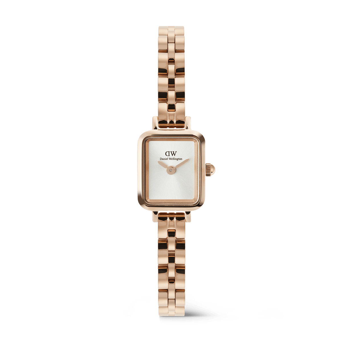 Daniel Wellington Quadro Mini Arch 3-Link 15x18mm White Sunray Rose Gold