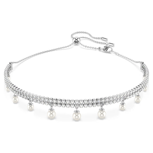 Girocollo Ariana Grande x Swarovski Crystal Pearl, Taglio Round, Bianco, Placcato rodio 5720865