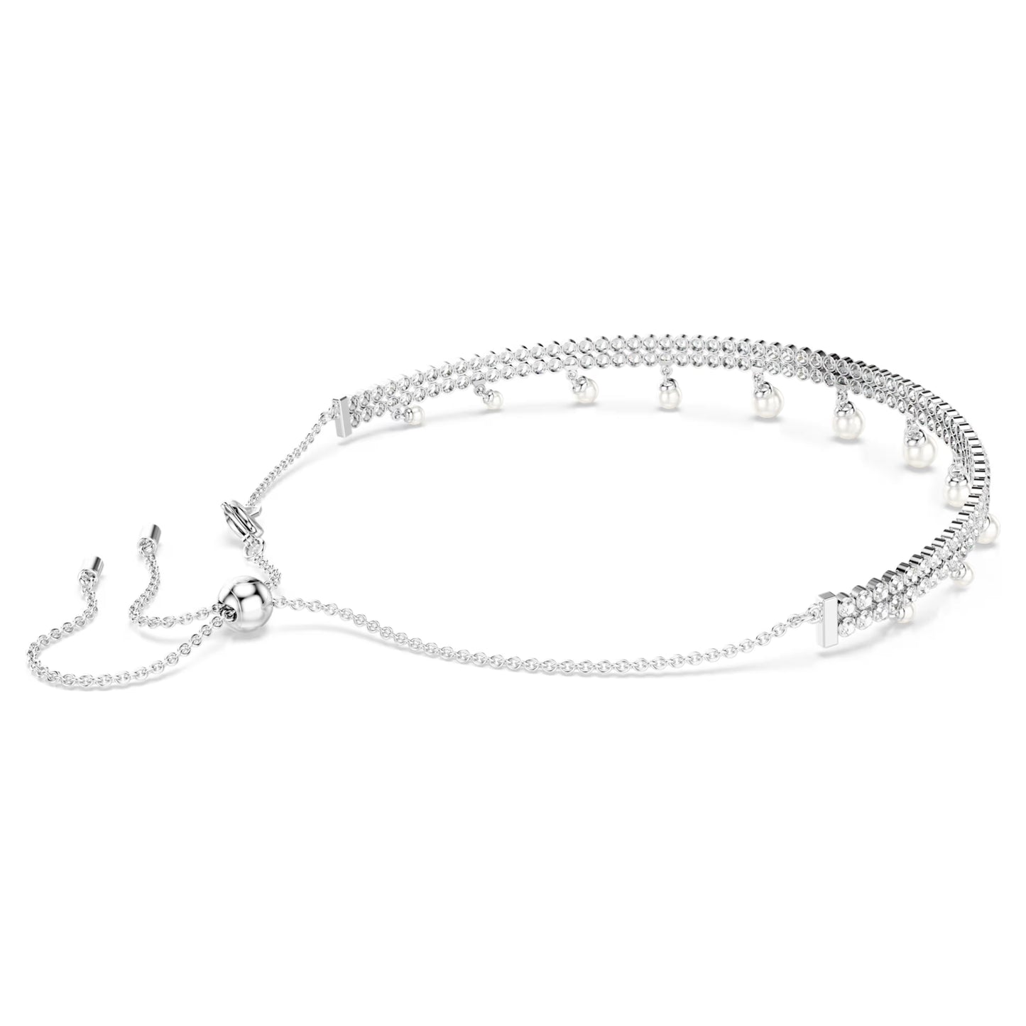 Girocollo Ariana Grande x Swarovski Crystal Pearl, Taglio Round, Bianco, Placcato rodio 5720865