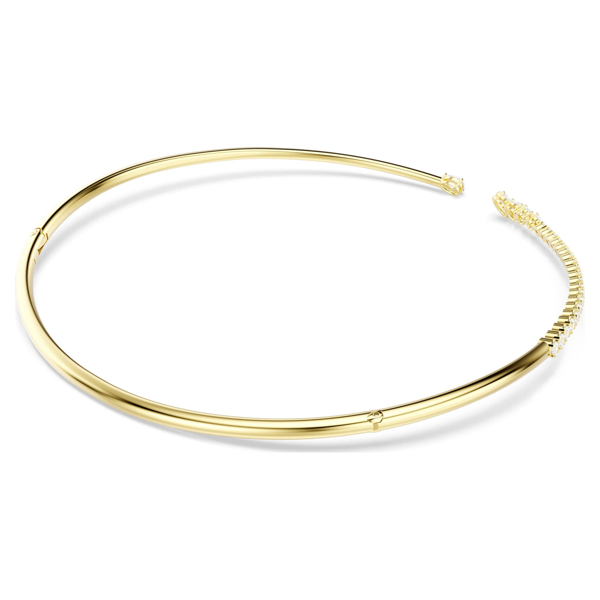 Collana Mesmera Torc, Taglio misto, Bianca, Placcato oro 18K - M