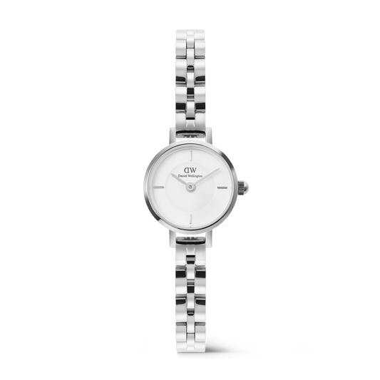 Daniel Wellington Petite Mini Arch 3-Link 19mm White Silver