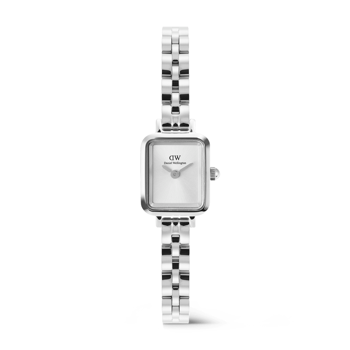 Daniel Wellington Quadro Mini Arch 3-Link 15x18mm White Sunray Silver