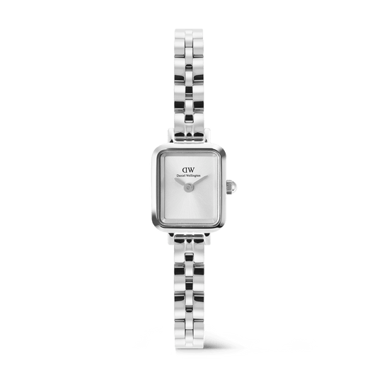 Daniel Wellington Quadro Mini Arch 3-Link 15x18mm White Sunray Silver
