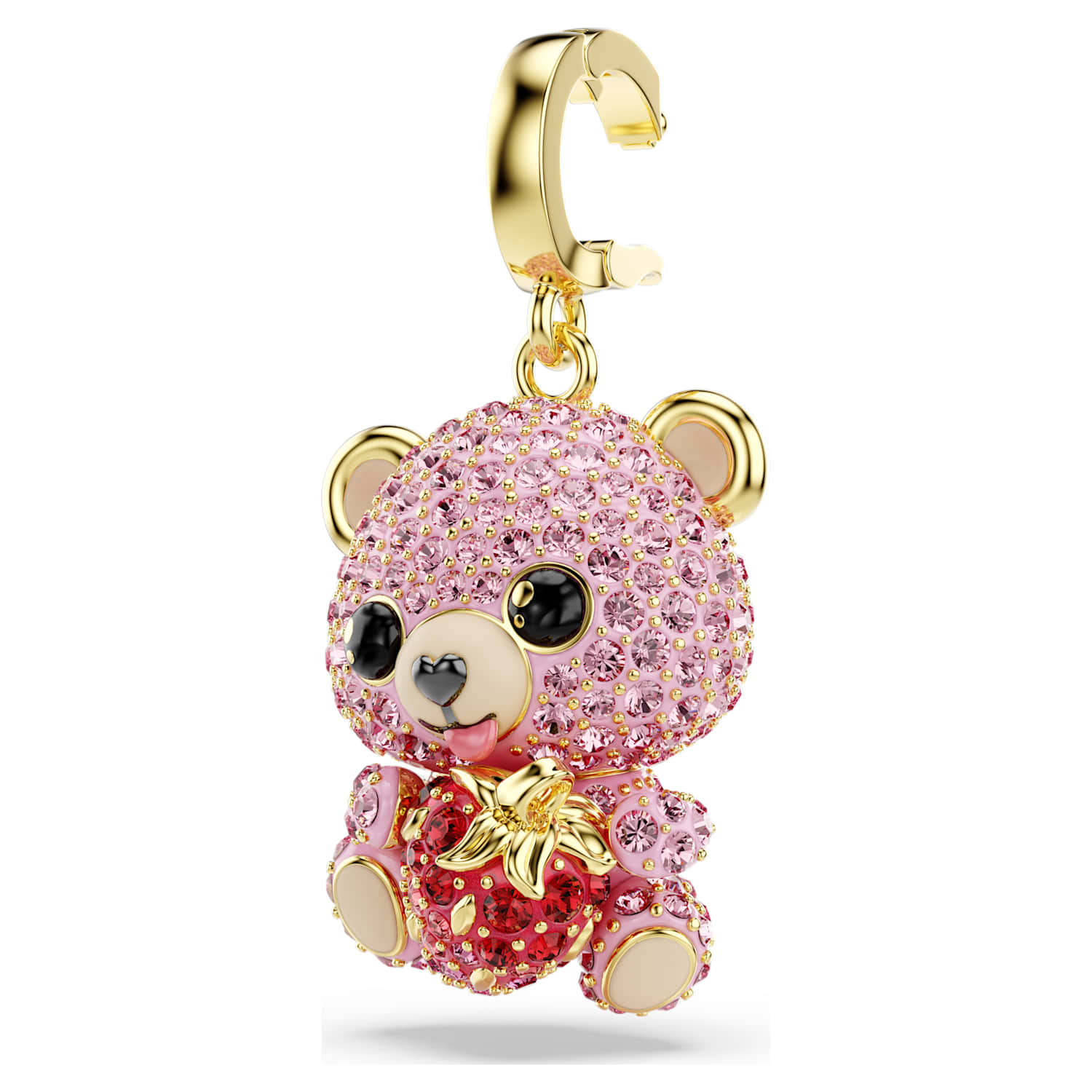 Charm Idyllia, Taglio misto, Orsetto, Rosa chiaro, Placcato oro - foto 4