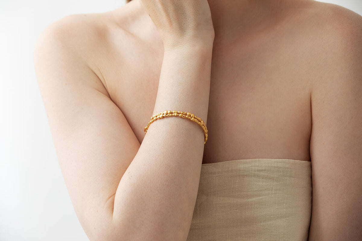 BRACCIALE MALVASIA DORATO LABORATORIO JOIDART  Rif. J3419PO013200 · Collezione: MALVASIA