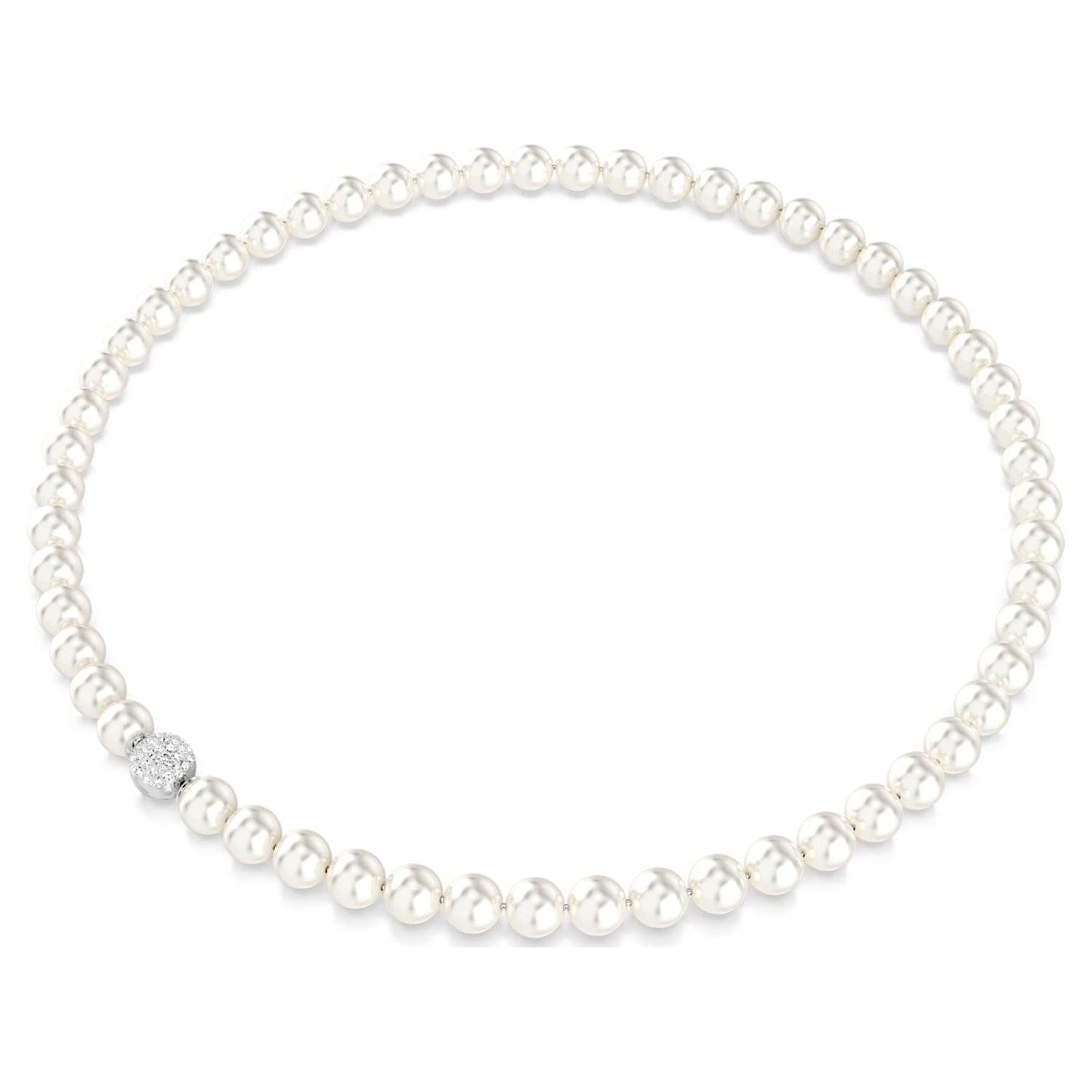 Collana all-around Matrix, Perle, Magnetica, Bianco, Placcato rodio - foto 5
