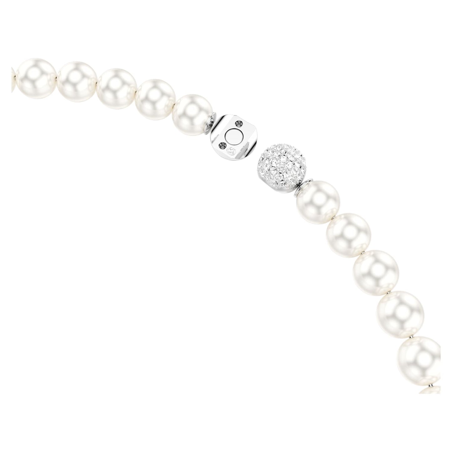Collana all-around Matrix, Perle, Magnetica, Bianco, Placcato rodio - foto 4